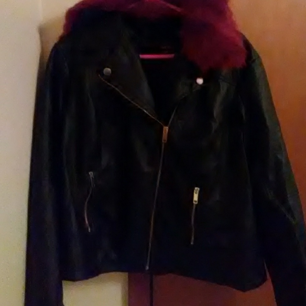 Faux leather jacket